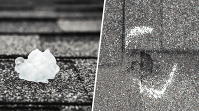 tejado tras los daños