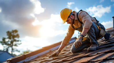 Rhode Island secretos para techos revelados miniatura que muestra contratista con signos de interrogación y el fondo casa costera para la guía de información privilegiada entrada de blog