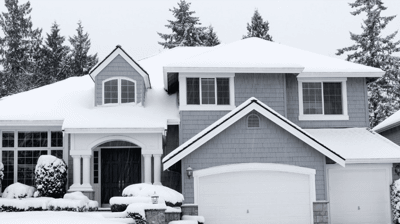 ventanas protegidas en invierno