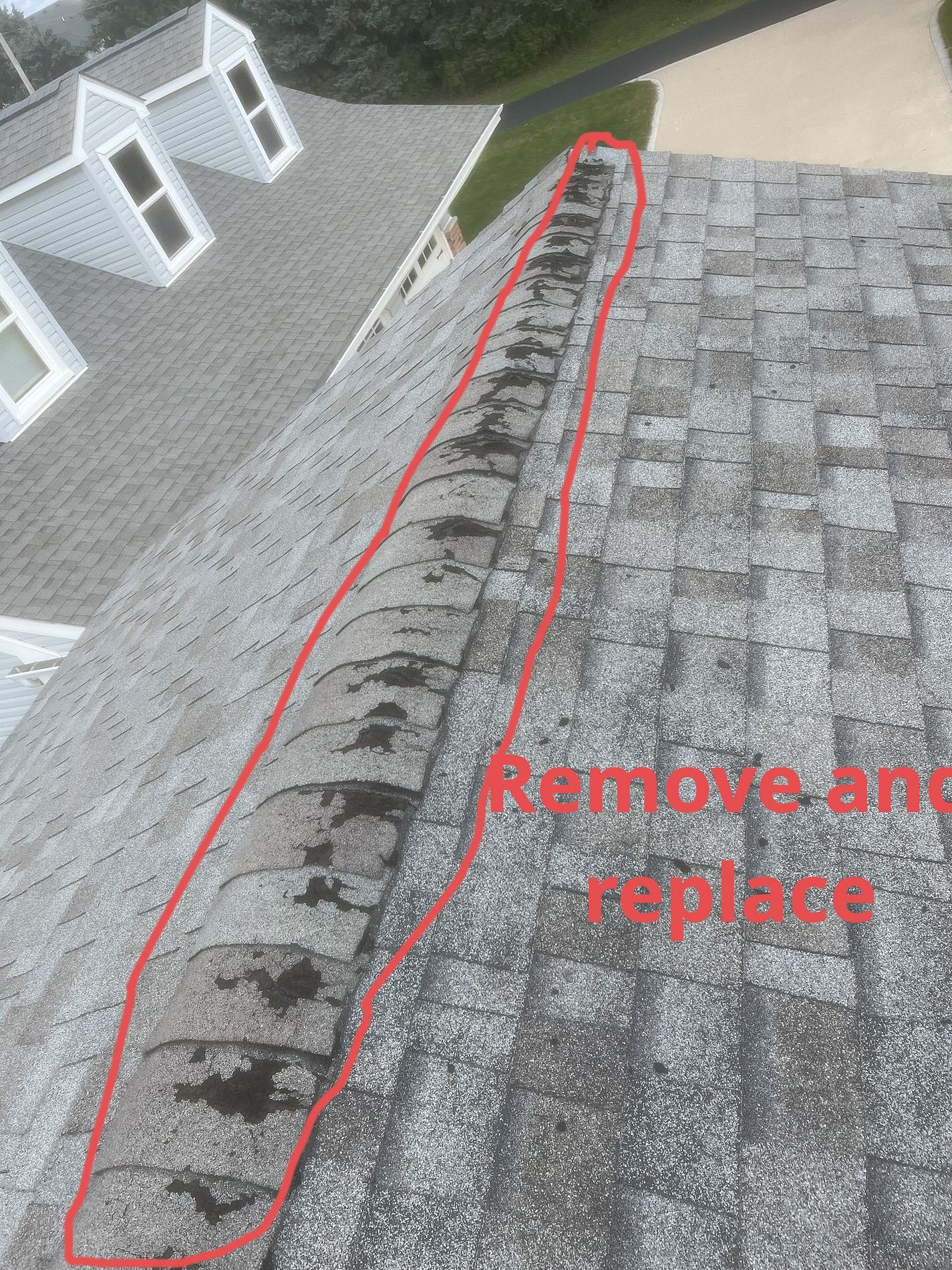 Antes-Reparación del tejado-Reemplazar las tejas de cubierta: Plymouth,MI