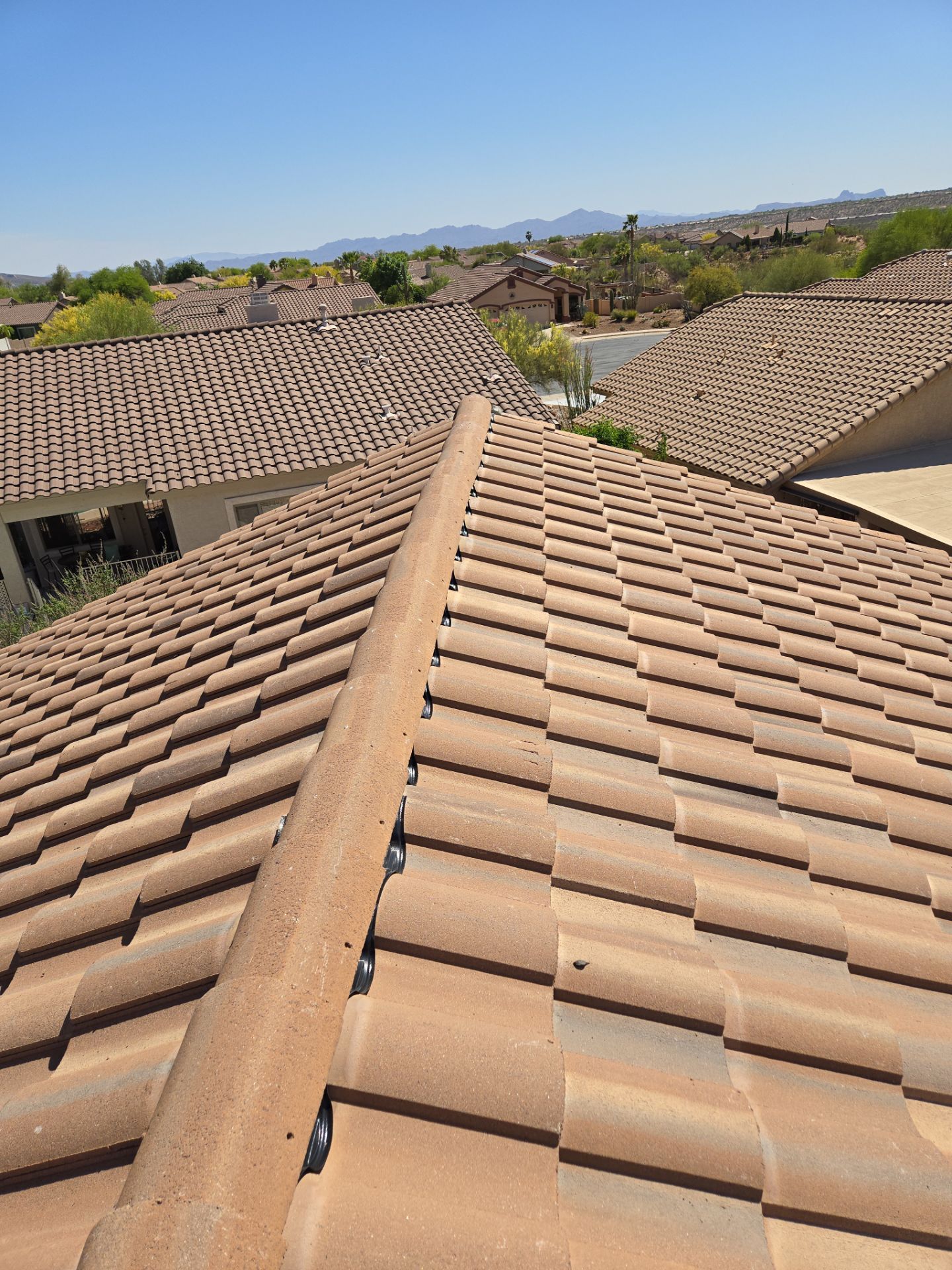 Tejado de tejas acabado