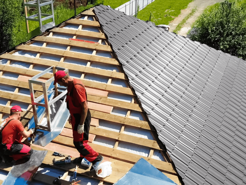 proceso de instalación del tejado