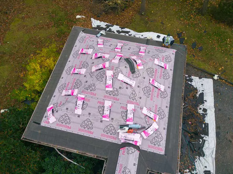 Instalación de techo en una vivienda unifamiliar en Nueva Jersey