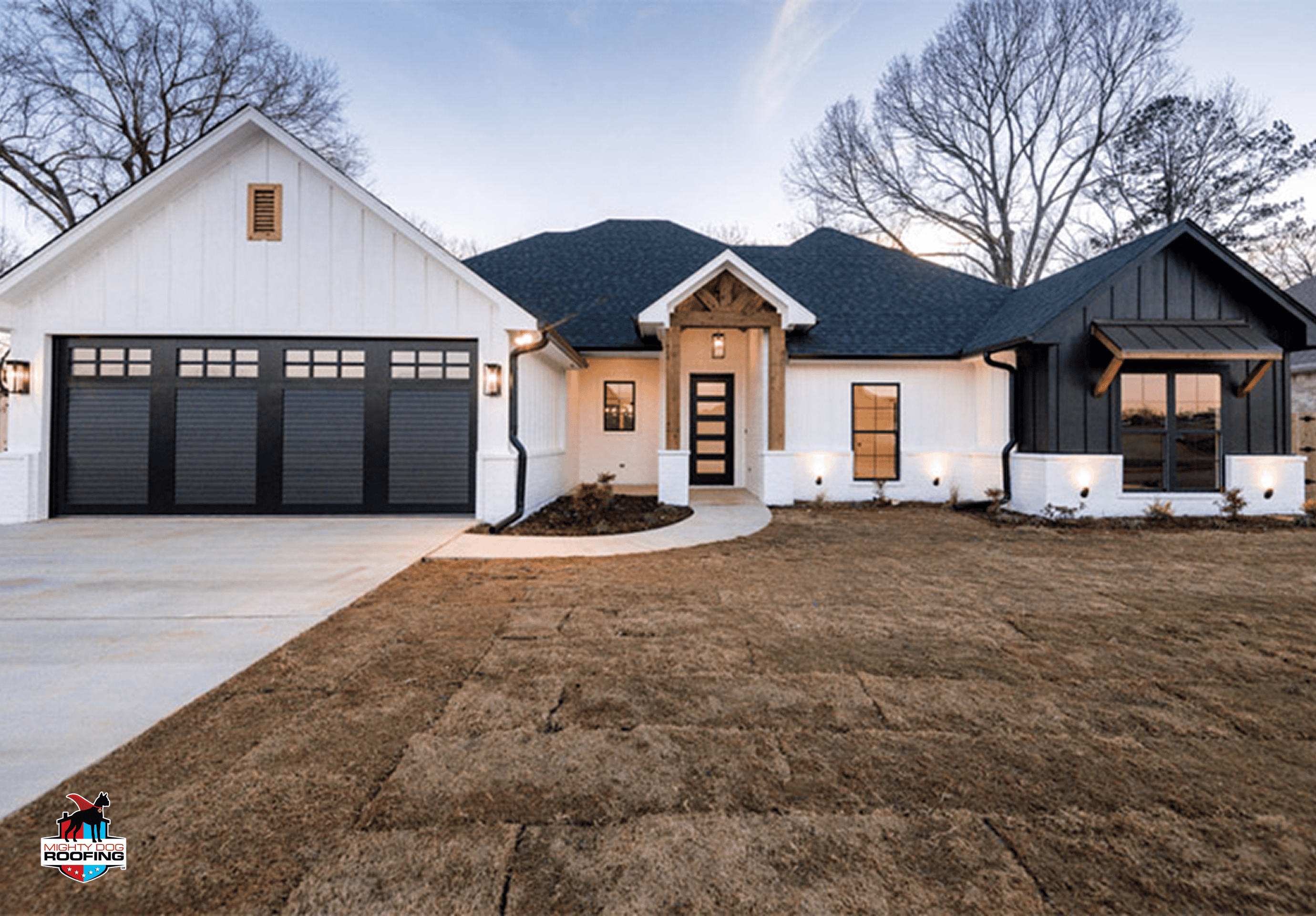 Opciones de revestimiento y cubierta para una granja moderna