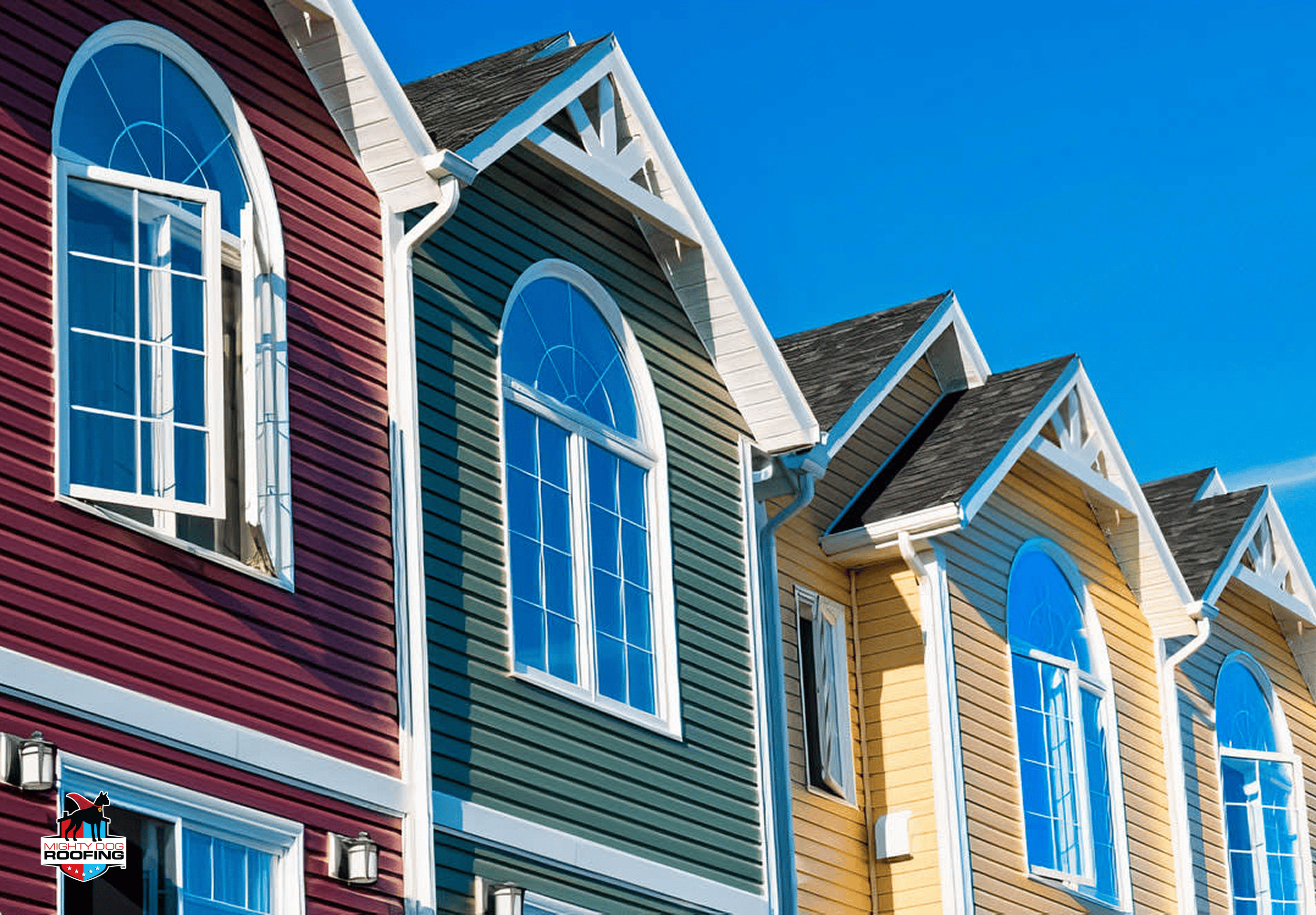 casas de colores con revestimiento vinílico instalado profesionalmente